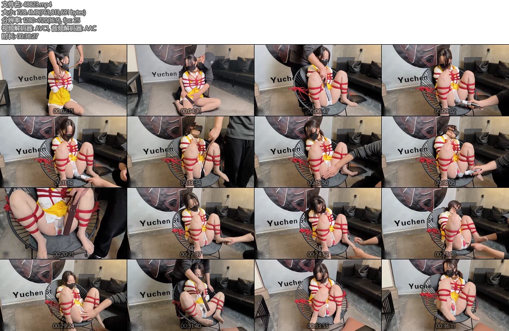 [雨辰原创] 囚肉丝高跟囚服受辱K9调教捆绑调教玩胸虐阴强高羞辱刺轮皮鞭TK玩弄-丝依依