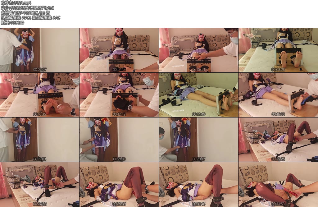 [物语原创] 刻晴的tktj拷问挠痒震动棒跳蛋调教-丝依依