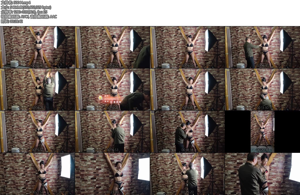 [束缘阁] 雅熙玫瑰花乳夹双铐极限固定在X架上震动放置-丝依依