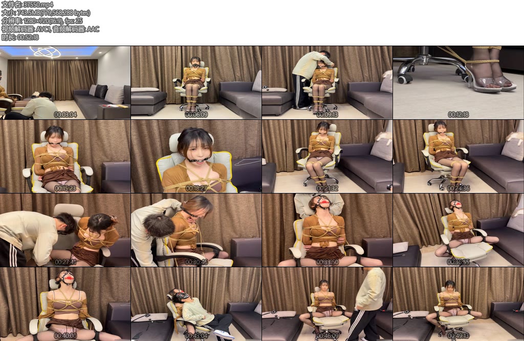 [贝特原创] 模特捆绑模特倩倩小剧情前来应聘的模特被迷晕而后被捆绑在椅子上一顿调教期间换了三种堵嘴工具口水涌流不止模样梨花带雨-丝依依