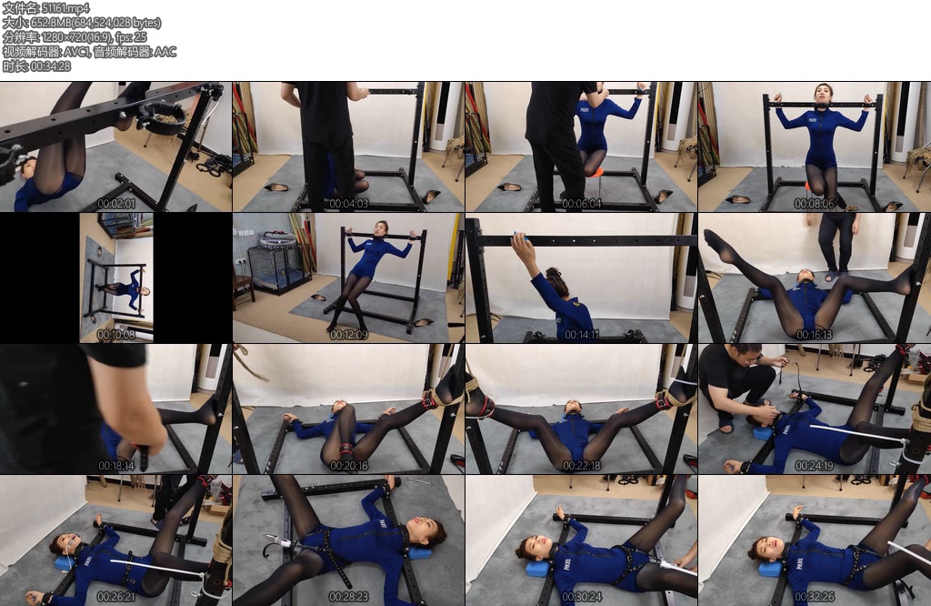 [随心原创] 诺米被擒获的入室女侦探架子固定脖子各种惩罚-丝依依