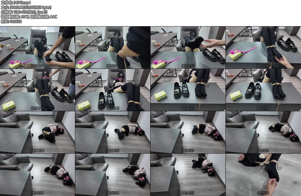 [橙子原创] 办公室绑架小美女挣扎TK-丝依依