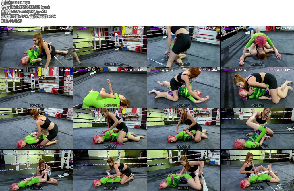 [欧美绳艺] Female Wrestling Bondage Anitta Lotta D vs Lex-丝依依