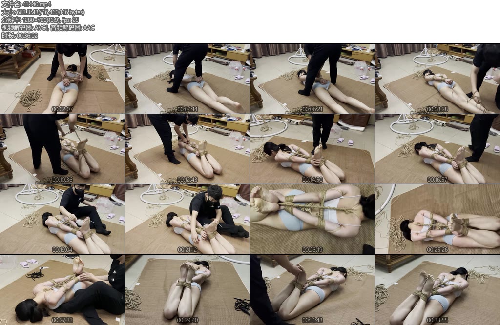 [缚予原创] 线下真实调教之超漂亮m阿然驷马紧缚绑哭驷马超紧缚放置脚趾缚踩踏踢胸羞辱耳光SP挠脚心小m阿然这次简单驷马放置一下-丝依依