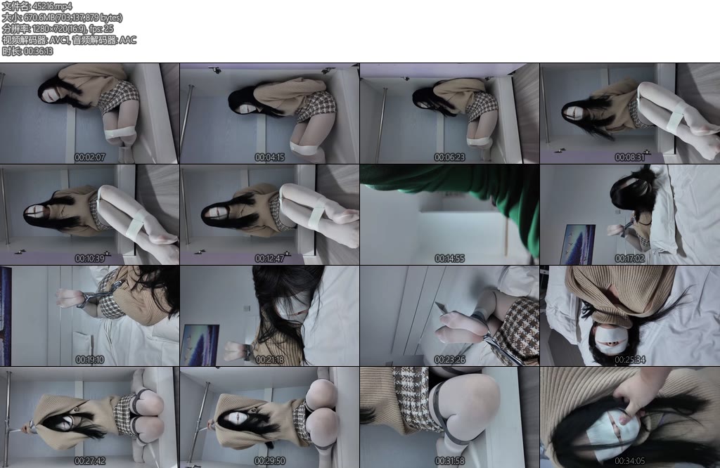 [Chirsgag] 白丝妹妹自缚被抓关在柜子里驷马玩弄-丝依依