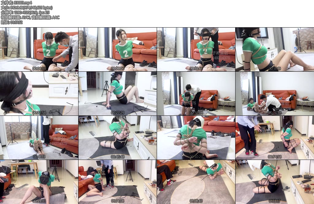 [子衿原创] 菲菲扎带直臂五花双环口枷蒙眼逃脱挑战-丝依依