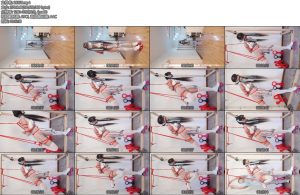 [亚洲绳艺] 情趣服轮滑鞋五花捆绑单腿吊放置-丝依依