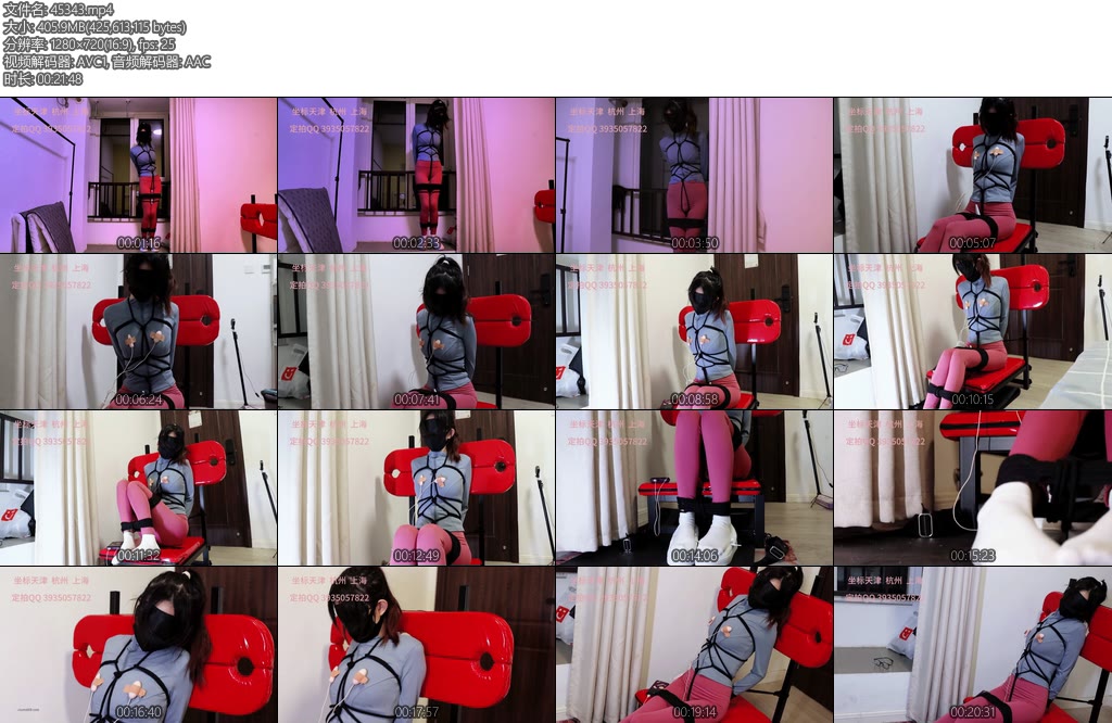 [雪宝日记] 瑜伽服白袜白鞋雪儿被捆绑强制GC不断-丝依依