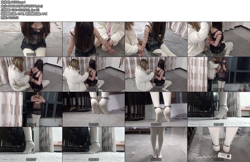 [御仙原创] 背缚五花之踮脚地狱五花极限垫脚足控福利白裤袜镣铐-丝依依