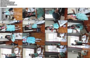 [亚洲绳艺] 可爱双马尾lo娘被捆绑戴手铐脚镣做家务 跪绑在沙发上-丝依依