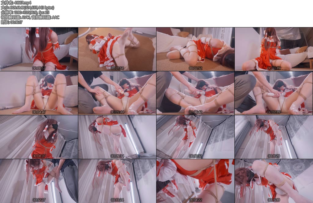 [丝米原创] 约绑日记（第四集）CD股绳COS巫女驷马分腿-丝依依