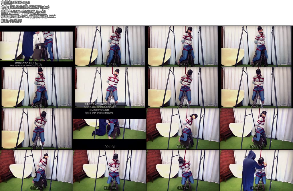 [亚洲绳艺] M女としての成長緊縛木馬調教の記録-丝依依