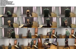 [玩奴原创] 美少女欣妍高跟女仆罚站分腿吊缚巨大马具口球挠痒黑丝并肘直臂上铐-丝依依