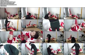 [绳之韵] 小呆、小九美少女双人组，圣诞情趣，仰面连缚、倒吊双脚-丝依依