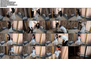 [随心原创] 幽禁的新娘冷兮新娘装被囚禁在调教室玩弄-丝依依