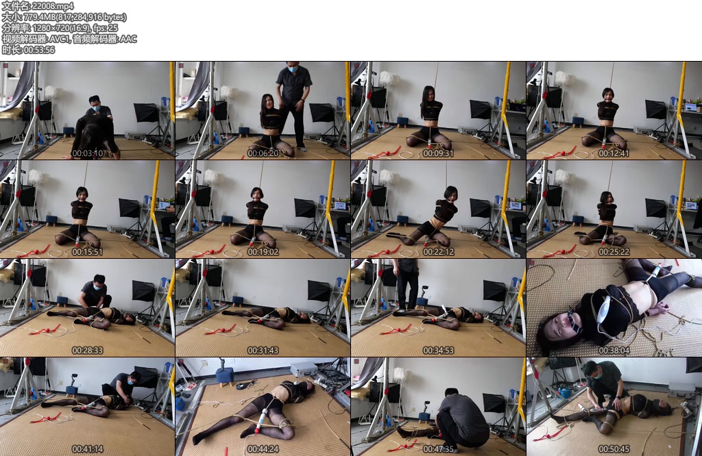 [绳之韵] 菲菲黑丝游戏（第五集）户外归来继续虐！刑架下的重口蹂躏结束篇-丝依依