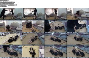 [新月原创] 红豆微剧情性感黑靴女剑客二练级打怪被紧缚怪后手观音驷马超紧绑缚勒嘎-丝依依