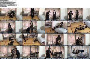 [新月原创] 红豆微剧情女律师裤里丝鞭打惩罚全身缚头套口球驷马吊囚禁-丝依依