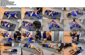 [欢乐谷] 高强度运动美女PJ深度版 作客惩戒学院全包丝袜羞辱女神K9套装-丝依依