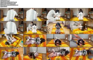 [WN原创] 双马尾JK妹子尝试新姿势，驷马小鸡缚严厉驷马，马具口球堵嘴挣扎-丝依依