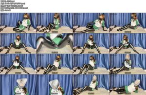 [栗栗子原创] 皮衣小M自缚系列（2）自缚强高呼吸游戏运动服紧身皮衣反复强高-丝依依