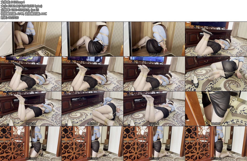 [亚洲绳艺] 绳瘾 酒店柜子发现一只m随后惨遭放置股绳折磨-丝依依