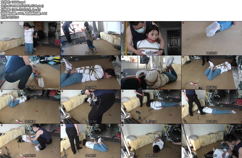 [绳之韵] 小学妹瑾瑜极限直臂驷马放置，大口球，驷马挣扎鞭打-丝依依