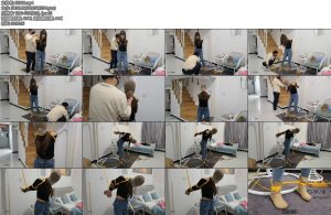 [JS原创] 晓凡欧式直臂后手吊丝袜塞嘴短靴丝袜套头胶带缠绕-丝依依