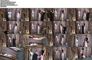 [随心原创] 苏樱雅熙 网袜白丝 双人柱子股绳拉扯-丝依依