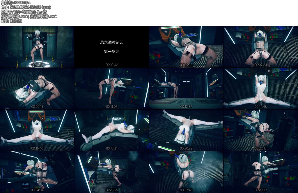 [动画片] 3D动画尼尔调教纪元第一纪元2B小姐姐热舞黑白两色透视装机械台开口器炮机一字马束缚强高站立后入-丝依依