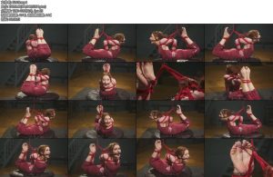 [欧美绳艺] Skylar s Debut Extreme Back Arched Hogtie on Turntable with Ballgag-丝依依