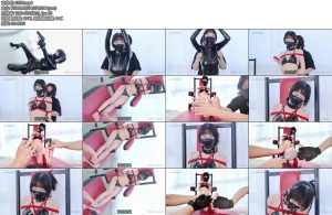 [不萌映画] 皮衣女特工的TK拷问上皮衣女特工裸足吊缚刑椅-丝依依