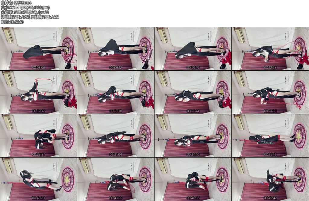 [坎喵原创] 自缚随录白丝修女单手套悬吊自缚花絮-丝依依