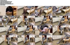 [默示录] 缚艺录小琪黑丝下的银色胶带的捆绑与束缚-丝依依