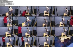 [飞天原创] 月仙儿Y具口球木马放置在加上电击Y塞电击鞭双重电击最后把她折磨的口水狂流骚水狂喷-丝依依