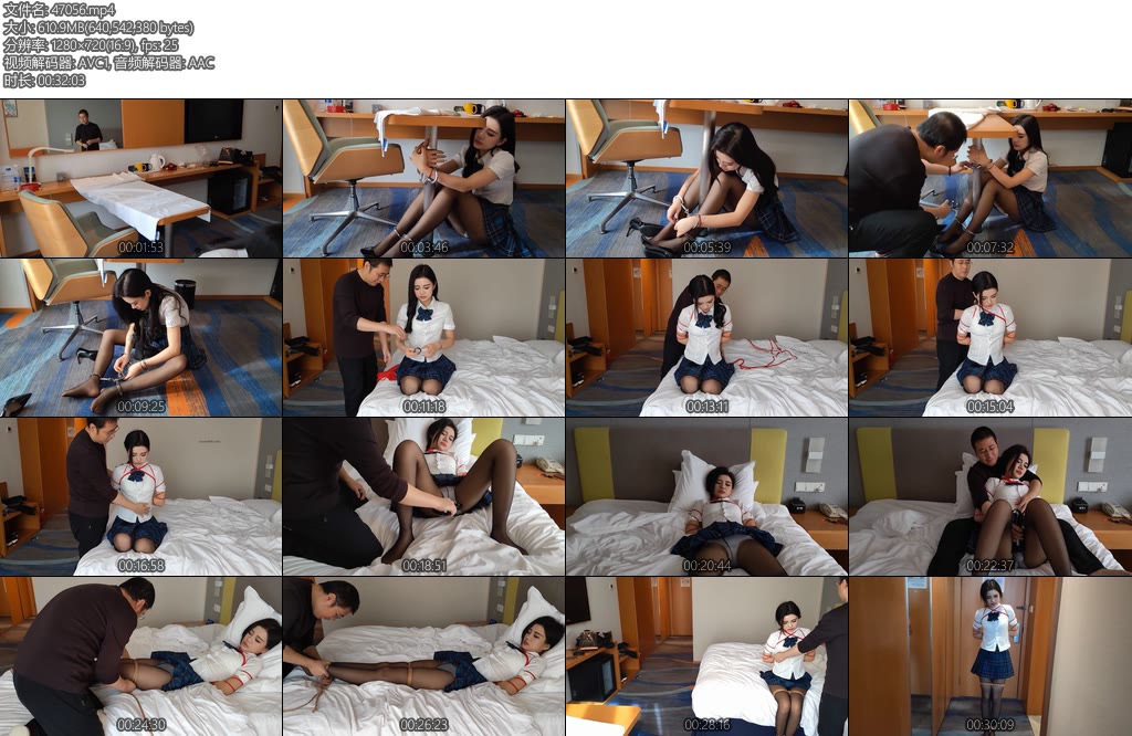 [随心原创] 江奈自愿在宾馆被囚禁JK少女-丝依依