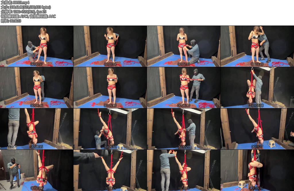 [亚洲绳艺] 小岛 倒吊-丝依依