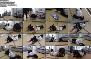 [新月原创] 红豆微剧情被入室的女孩 捆绑蒙眼封嘴找手机被再次制服折腿缚放置挣扎-丝依依