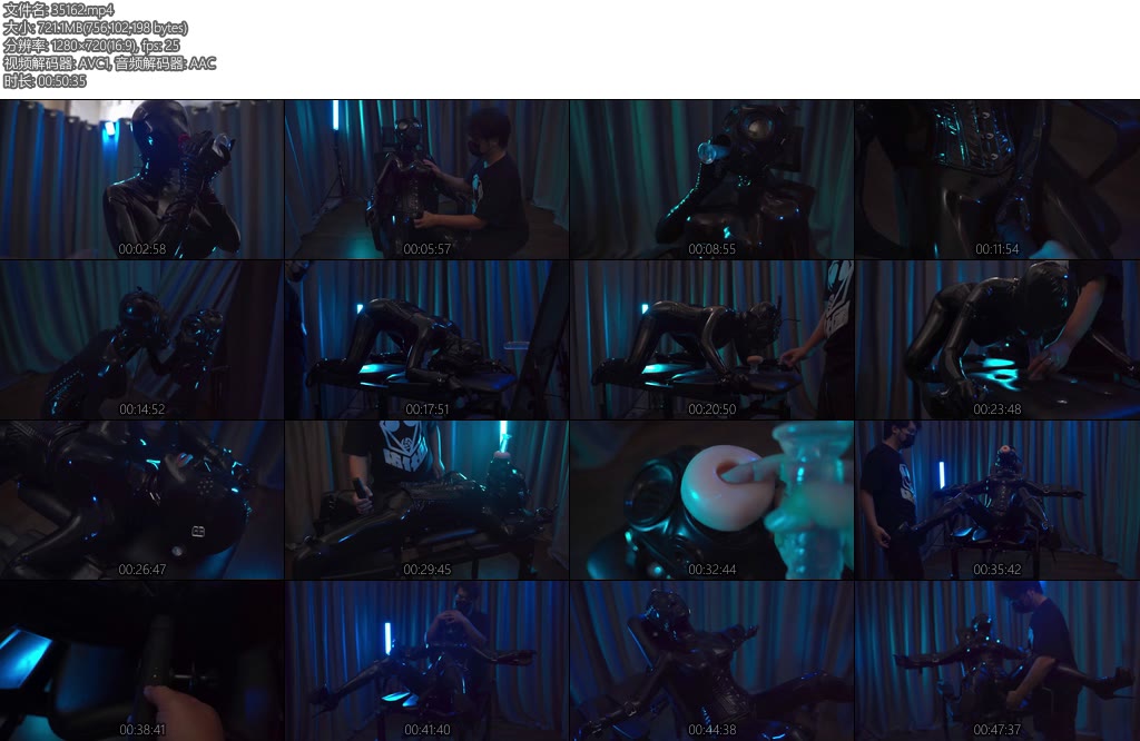 [闪闪原创] 闪闪工作室 重胶拘束大作分娩拘束椅飞机防毒面具超厚实RF头套咬头套操作失误导致口水倒灌呛喉制息令时雨失控狂哭-丝依依