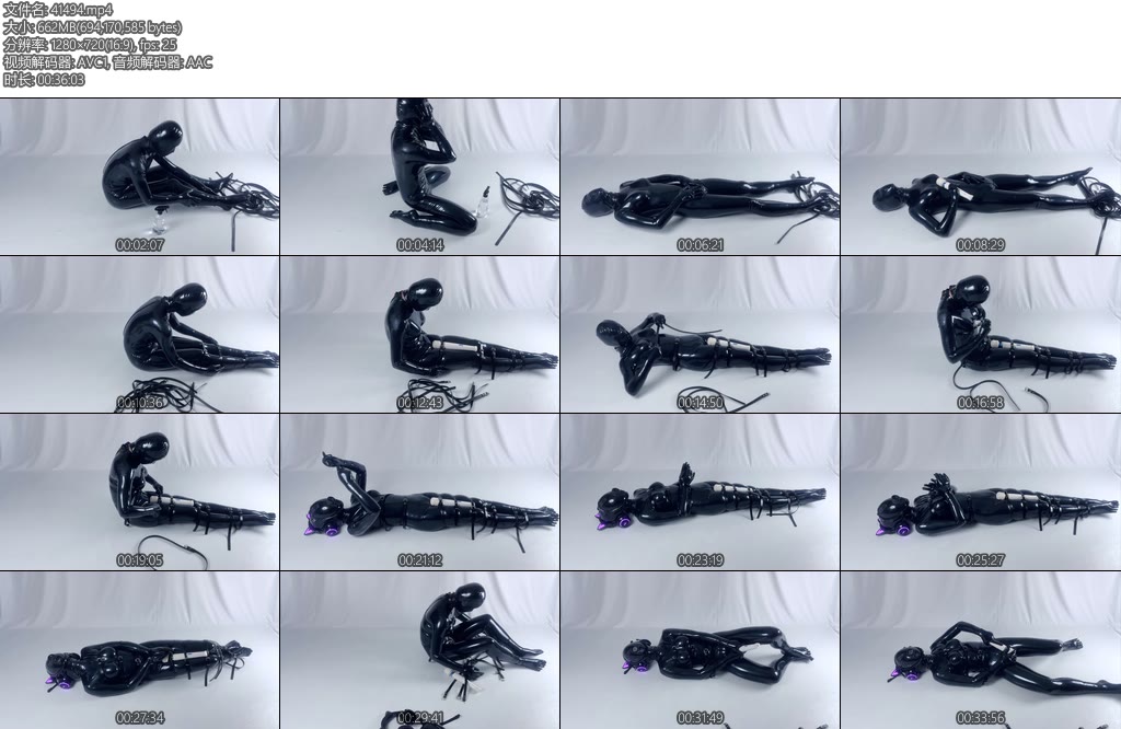 [无脑鱼] 小元乳胶后拘束带自缚挣扎防毒面具X_X强制X_X挣扎无用k023-丝依依