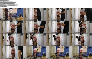 [木子三市] 真实约绑真空JK装超紧绳艺捆绑嘟嘴蒙眼保鲜膜全包浴室湿身妹子很配合很好奇（中集）-丝依依