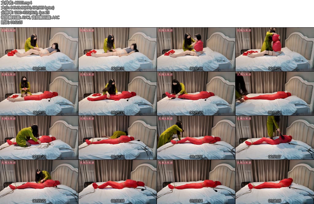 [美曦原创] 美曦床上固定之木乃伊全包最近天气变冷正好好好的把骚奴包裹起来在里面好好过个冬把裹的时候双腿之间夹上棒棒按摩一直在榨取汁水嘴上-丝依依