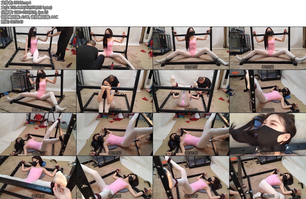 [随心原创] 杨蕊被架子束缚的白丝体操服-丝依依