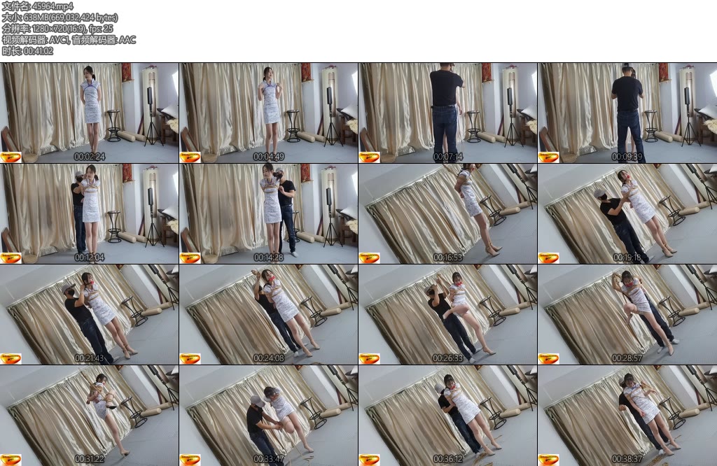 [魅影空间] 笑笑旗袍片足美女笑笑新中式旗袍紧缚片足红红的狗骨头口塞口水收集绑上了笑笑才娇羞的说她的花纹小内内见光了不管了继续吊-丝依依