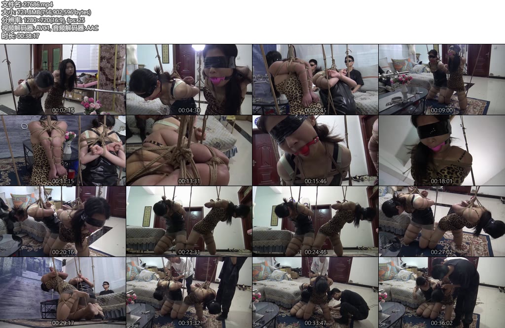 [胜景影视] 双美女被捆绑在狼窝（上集）两女被绑架回来在狼窝，受到手下人的百般折磨-丝依依