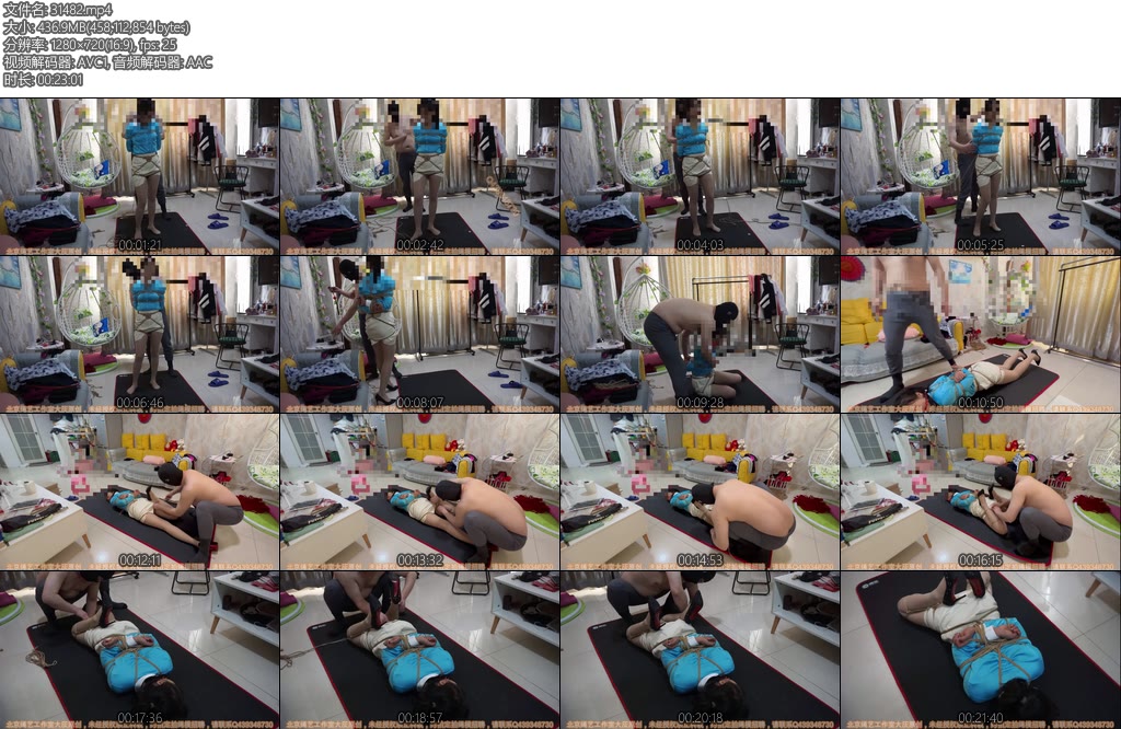 [BJ原创] 北京绳艺 大韩空姐 肉丝高跟折腿缚（2）不停爱抚丝袜美腿小M发出悦耳的呻吟声-丝依依