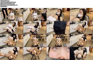 [默示录] 缚艺录小灵椅子捆绑下肉色胶带的捆绑与挣扎小灵被绑起来好可爱-丝依依