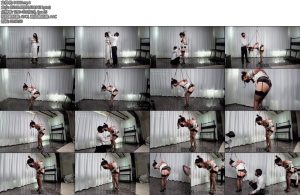 [Raymond] 痛苦放置强制弯腰半吊G钩连头发强制抬头的长时间放置和鞭打只施加痛苦不给予快感痛苦姿势长时间放置纯虐G钩缚发鞭打-丝依依