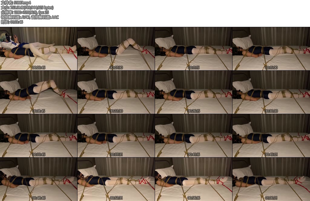 [玖喵原创] 固定绑床放置一晚是否能挣脱-丝依依