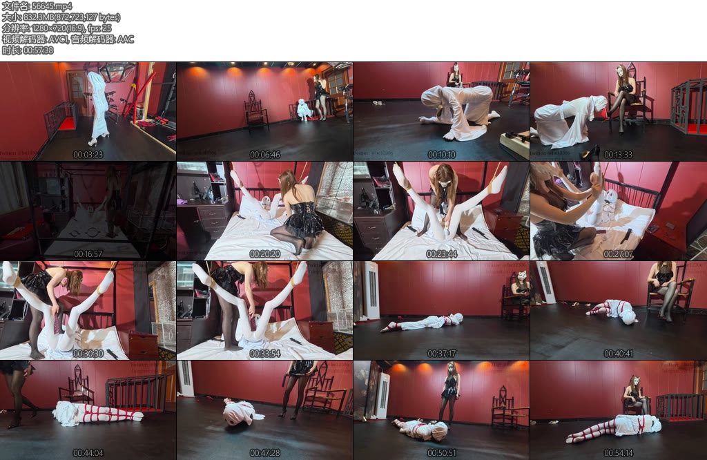 [意之窗] 汤圆小羊幽灵VS恶魔剧情向女调女cosplay幽灵娘服装电击项圈嘴巴穿鞋sptk虐足分腿缚并腿缚日式反绑叼鞋遛狗元素超多-丝依依